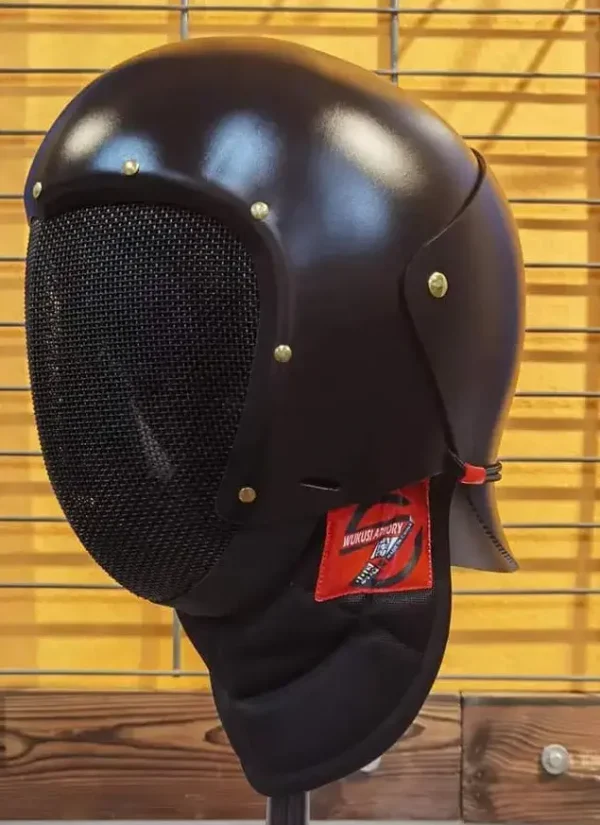 Black Cobra HEMA Fencing Mask with black mesh