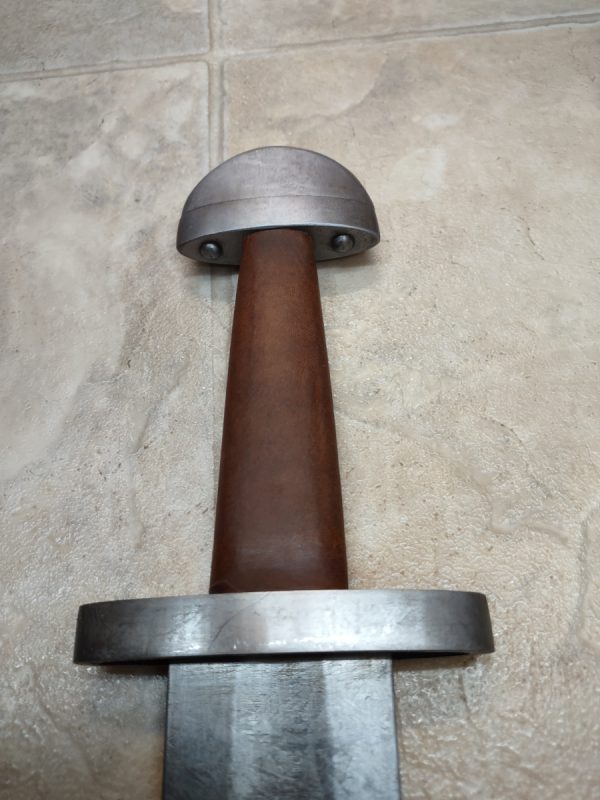 Carolingian sword. viking one handed sword handle detail