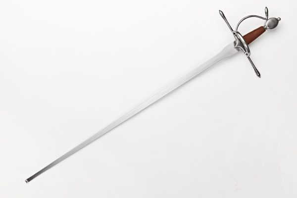 Meyer's Rappier with brown, leather grip.