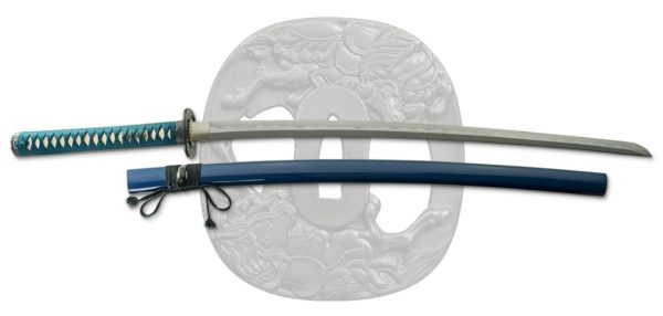 War Horse Katana with emerald green handle